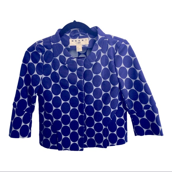 Marni x H&M structured crop polka dot jacket - Picture 4 of 10